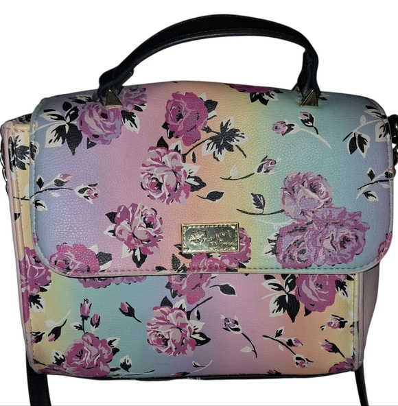 Handbags - Betsey Johnson Luv Betsey Floral Leather Vegan Crossbody